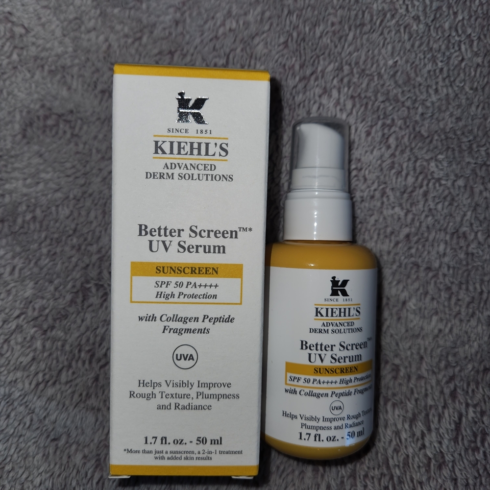 Kiehl's Better Screen UV Serum Sunscreen - White and Yellow
